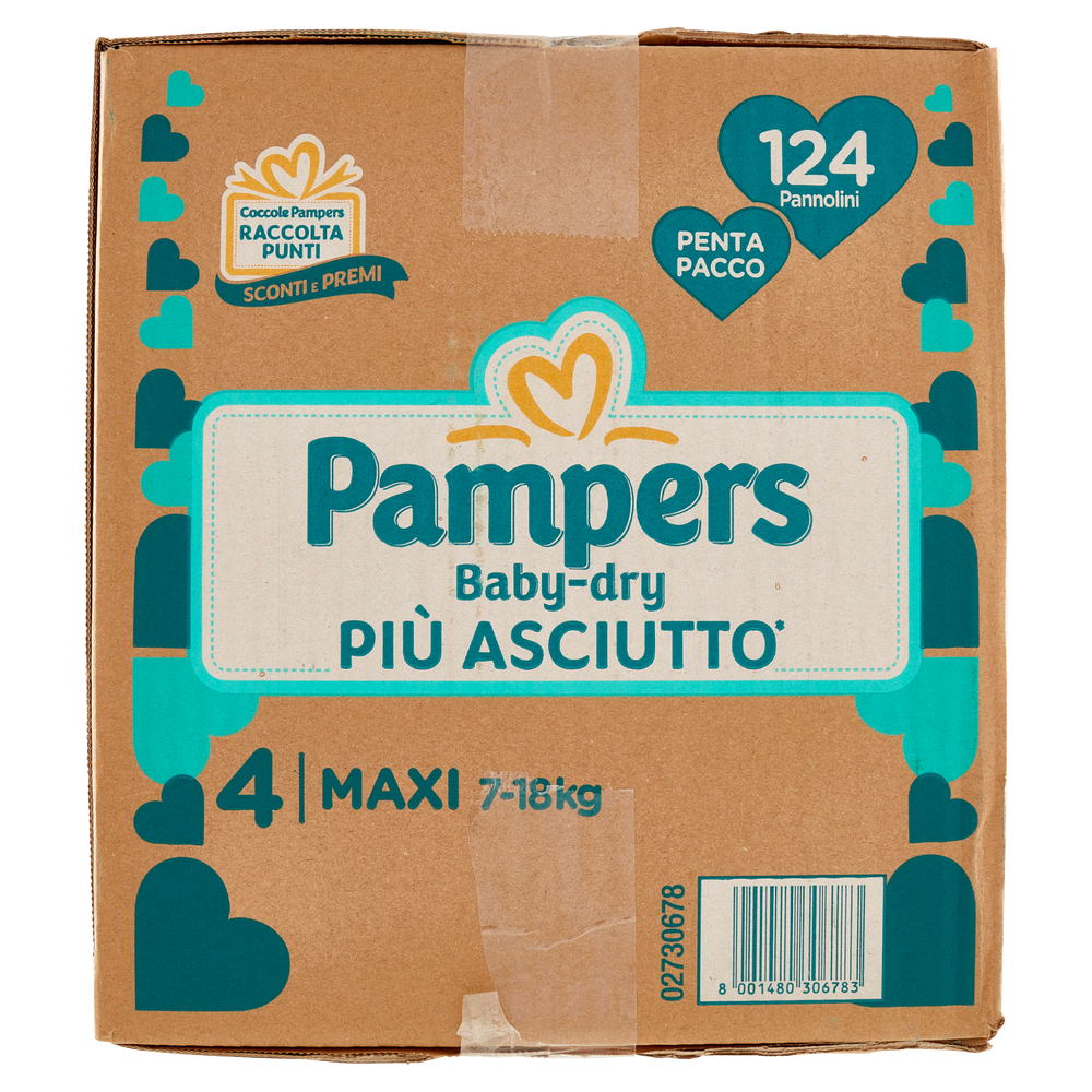 124 Pannolini Maxi Baby Dry Pampers - Foto 2