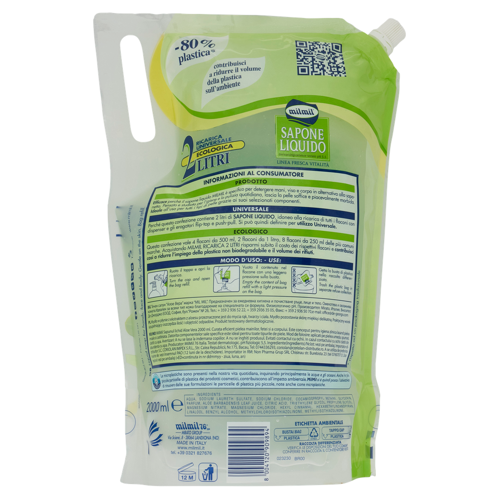 Ricarica Sapone Liquido Aloe Mil Mil - Foto 3