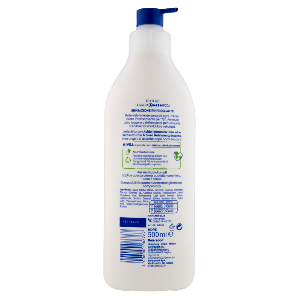 Crema Corpo Aloe Idratante Con Pump Nivea - Foto 3