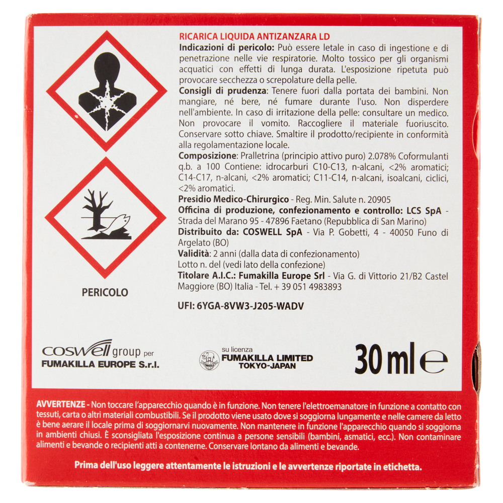 Elettroemanatore Liquido Antizanzare Vape Base + Ricarica 60 Notti - Foto 3