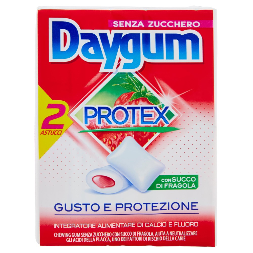 Chewing Gum Daygum Protex Gel With Strawberry Juice Conf. Da 2