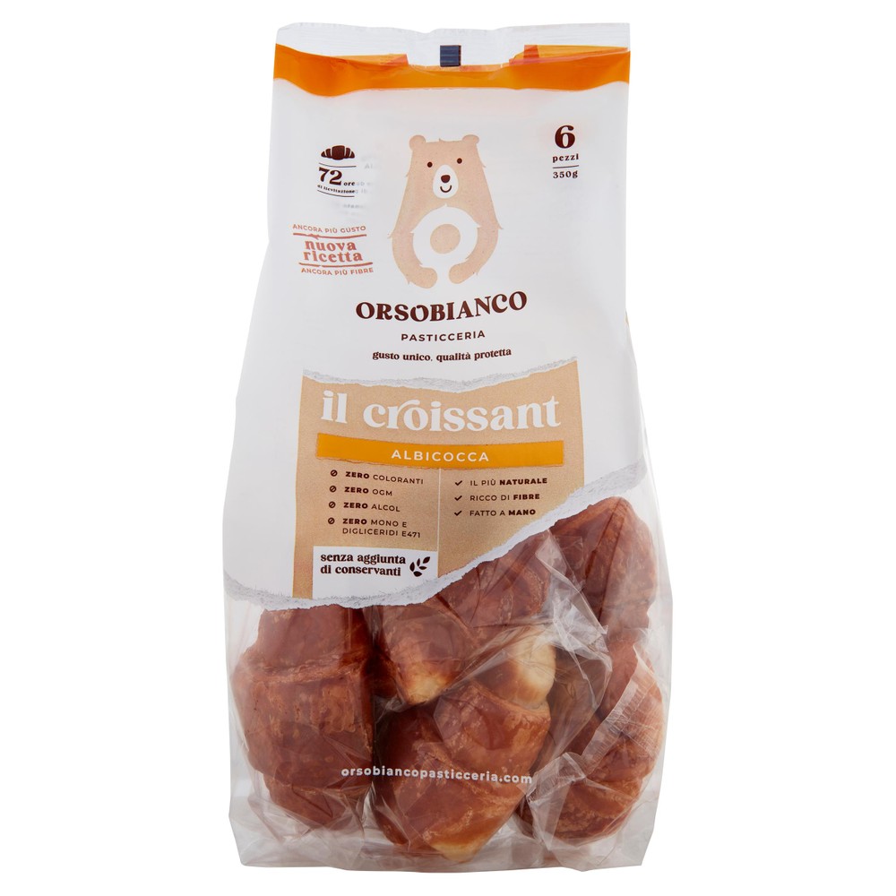 Croissant All'albicocca 72 Ore Di Lievitazione 6x58g Orsobianco - Foto 1