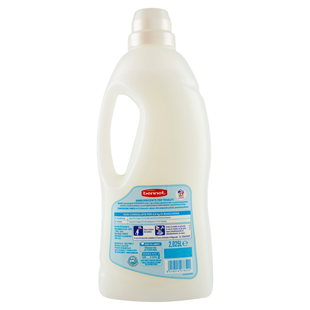 Ammorbidente Diluito Bianco 27 Lavaggi Bennet - Foto 3