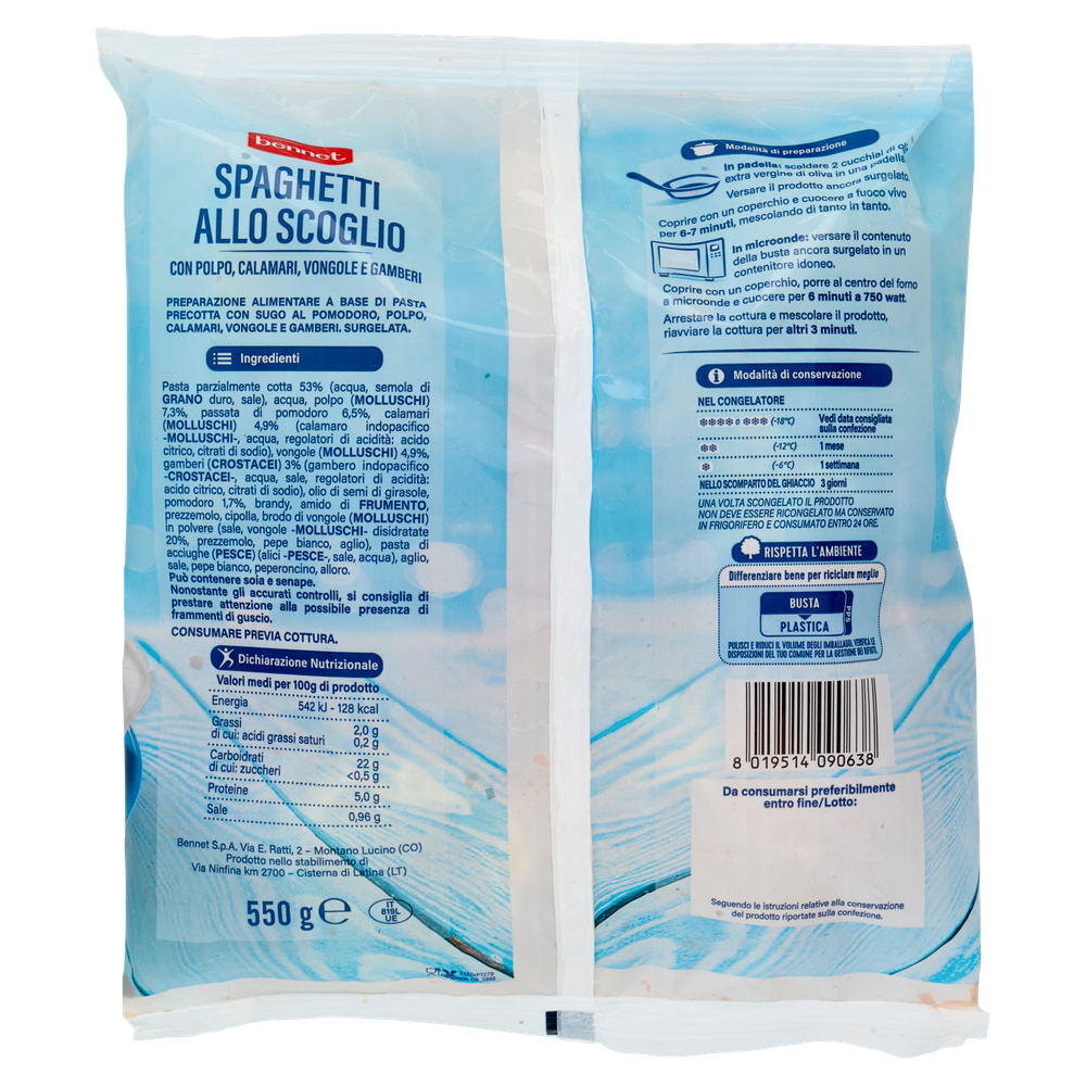 Spaghetti Scoglio Con Polipo, Calamari, Vongole E Gamberi Surgelati - Foto 3