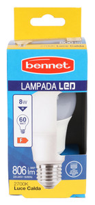 Lampadina Led Goccia 60we14 Bennet - Foto 1