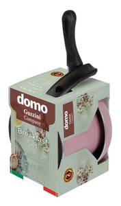 Padella 14 Cm + Bollilatte D10 Cm Breakfast Rosa Domo - Foto 1