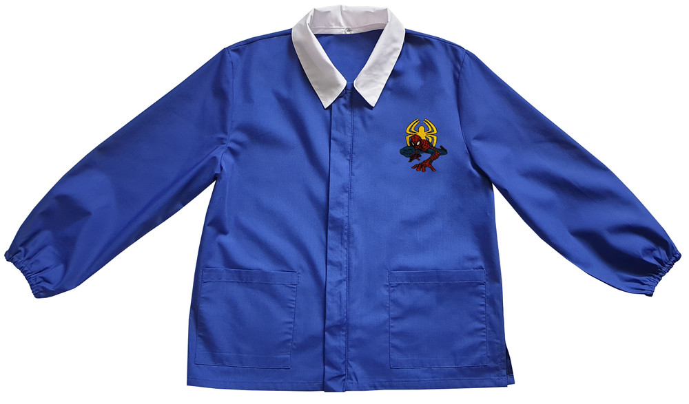Casacca Scuola Bambino Con Cerniera 7 Anni Bluette Ricamo Spiderman - Foto 1