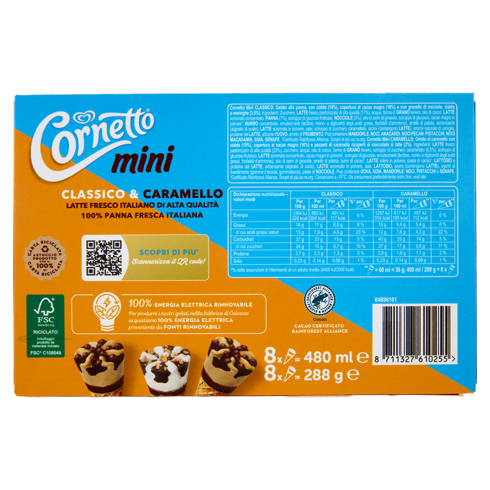 Cornetto Mini Panna E Caramello New Algida Conf.Da 8 - Foto 3