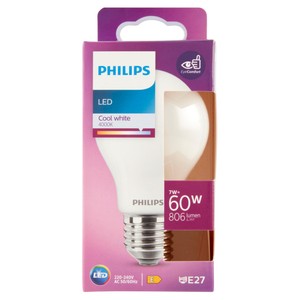 Lampadina A Led Goccia 60w Attacco E27 Luce Fredda Philips