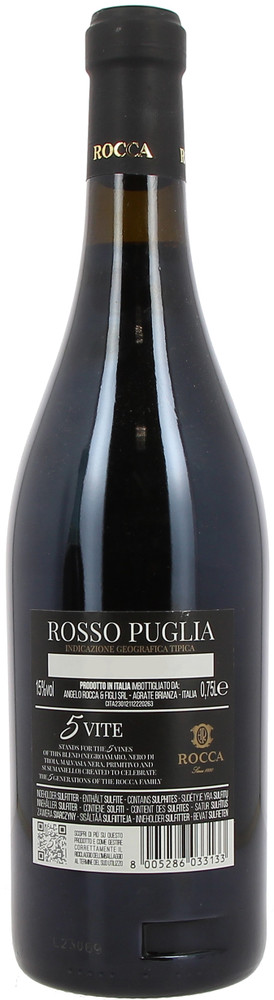 Rosso Puglia Igt 5 Vite Rocca - Foto 2