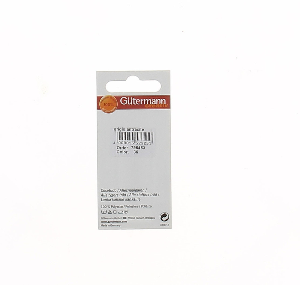 Filo Per Cucire Colore 36 Grigio Antrancite Mt.100 Gutermann - Foto 2