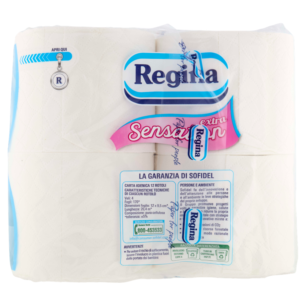 Regina Sensation Extra Carta Igienica 12 Rotoli - Foto 2