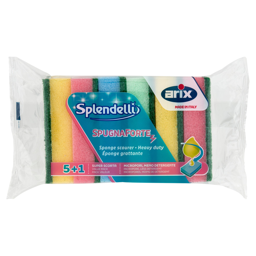 Spugne Abrasive Colorate Arix Conf. Da 6 - Foto 1