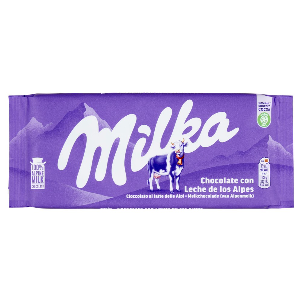 Tavoletta Di Cioccolato Al Latte 100% Alpino Milka - Foto 1