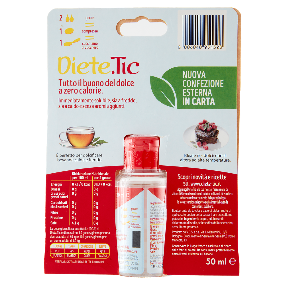 Dolcificante Liquido Zero Calorie Diete.Tic - Foto 3