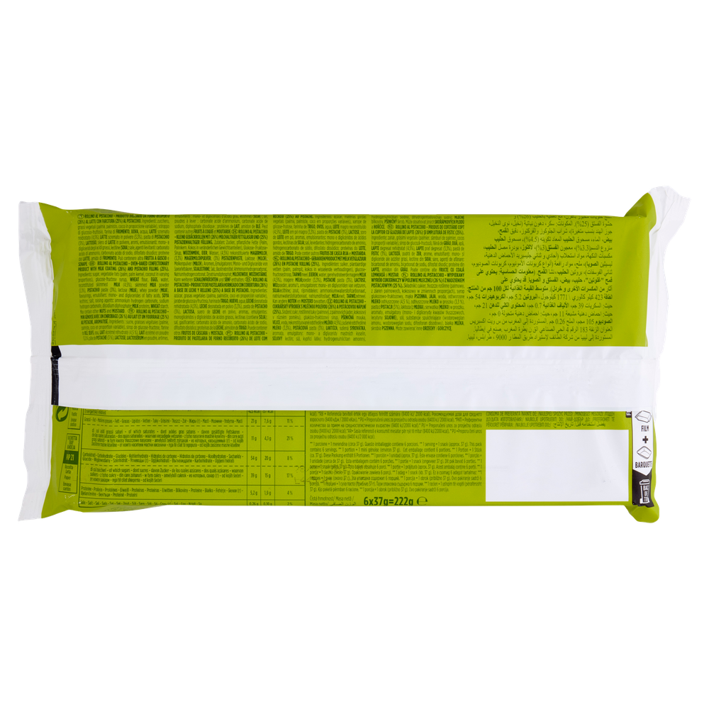 Merendine Rollino Con Crema Di Pistacchio Al Latte 6x37g Balconi - Foto 3