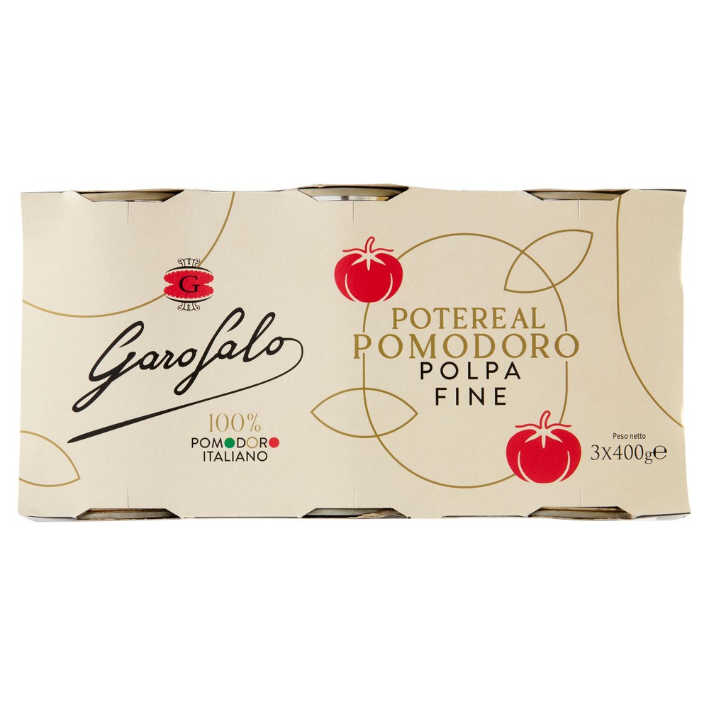 Polpa Fine Di Pomodoro Potere Al Pomodoro 3x400g Garofalo - Foto 1