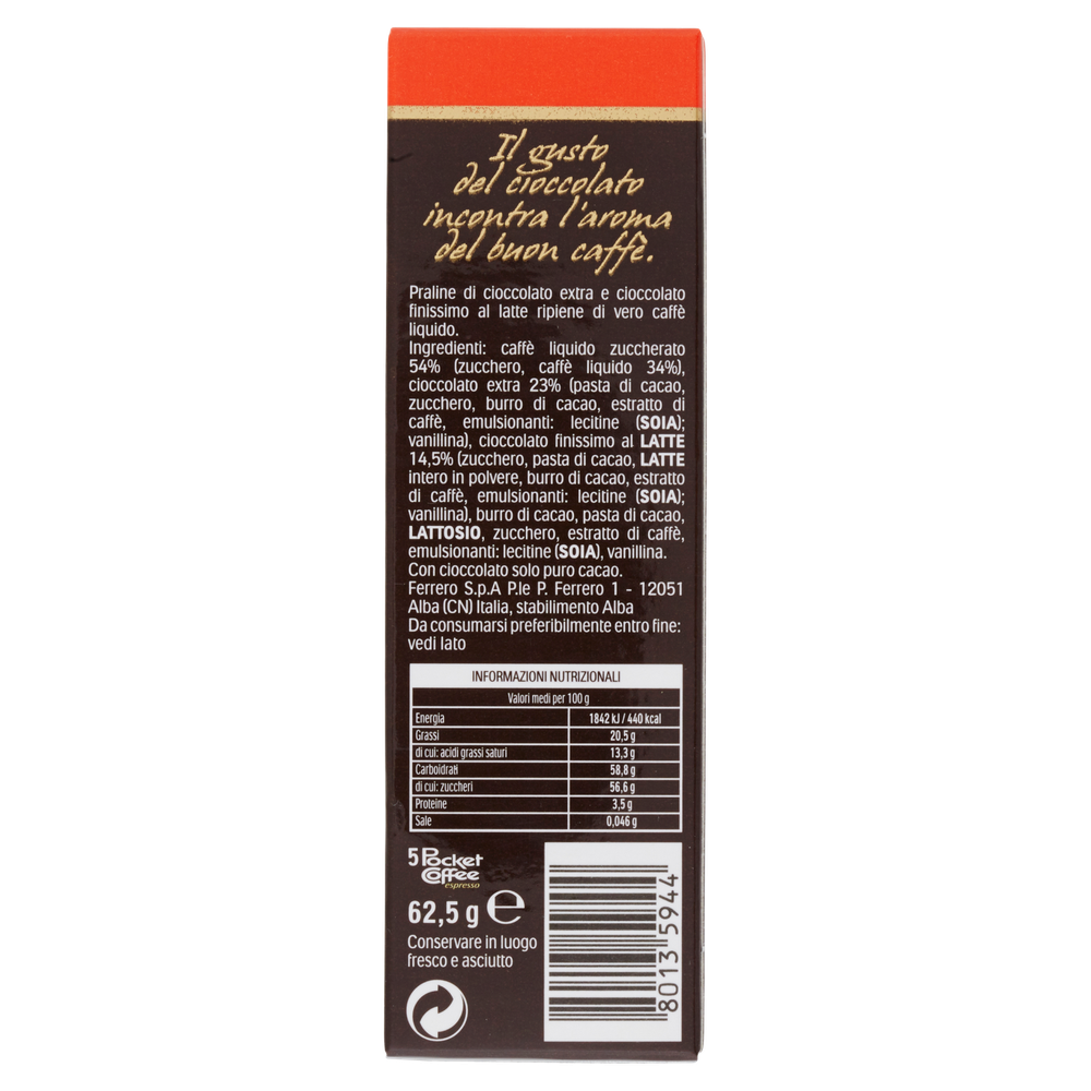 Cioccolatini Con Espresso Classico 5x12,4g Pocket Coffee - Foto 3