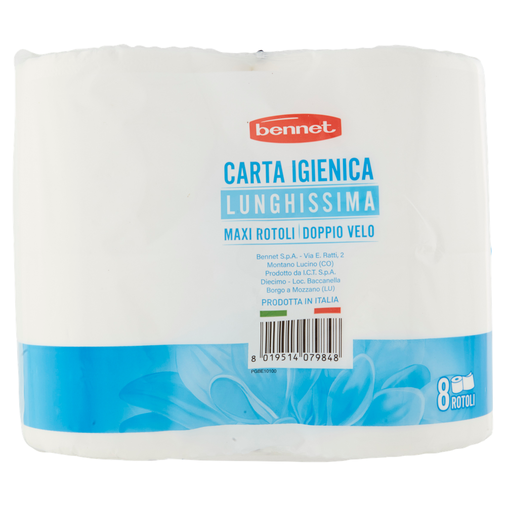 8 Rotoli Maxi Carta Igienica 2 Veli Bennet - Foto 2