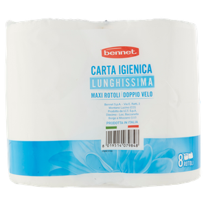 8 Rotoli Maxi Carta Igienica 2 Veli Bennet - Foto 2
