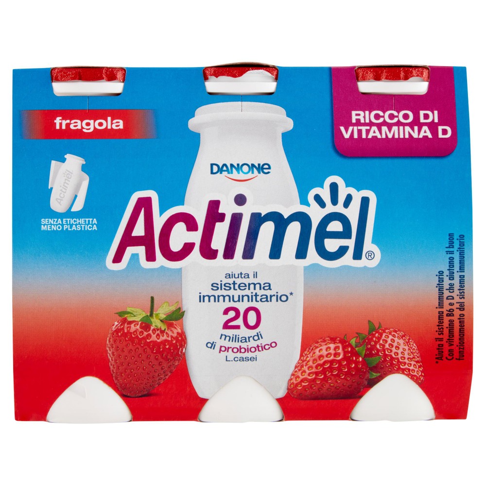 Yogurt Da Bere Ricco Di Vitamine Alla Fragola 6x100ml Actimel