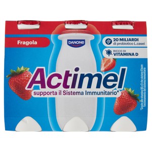 Yogurt Da Bere Ricco Di Vitamine Alla Fragola 6x100ml Actimel - Foto 1