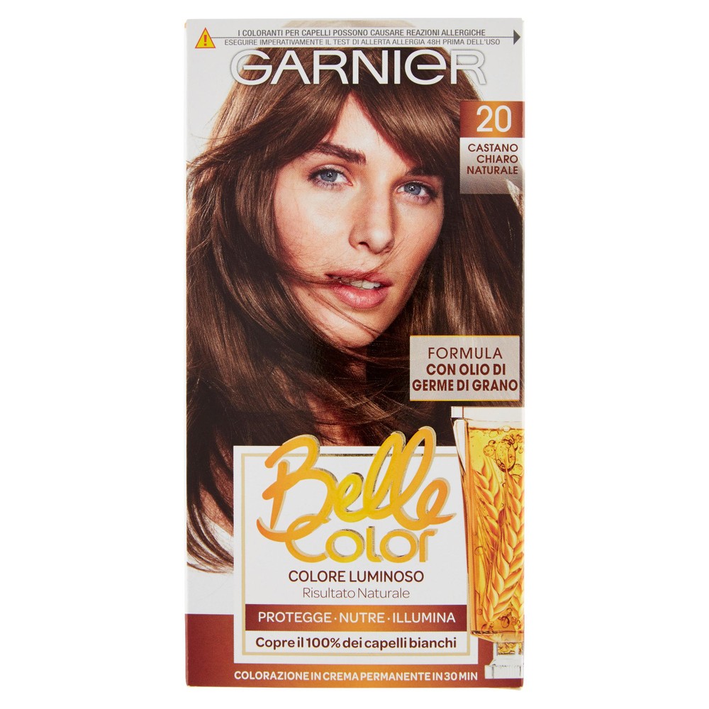 Colorazione Per Capelli 20 Castano Chiaro Naturale Belle Color Garnier - Foto 1