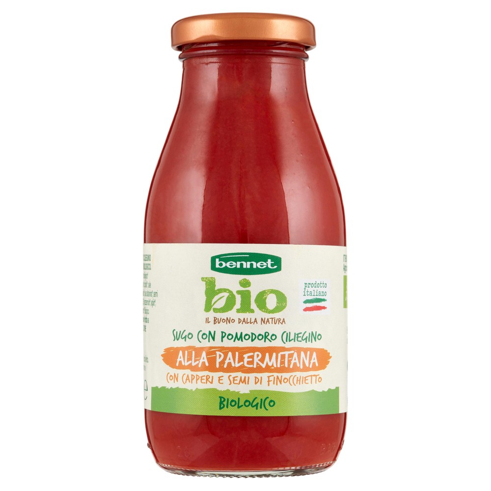 Sugo Di Pomodoro Ciliegino Alla Palermitana Biologico Bennet Bio - Foto 1
