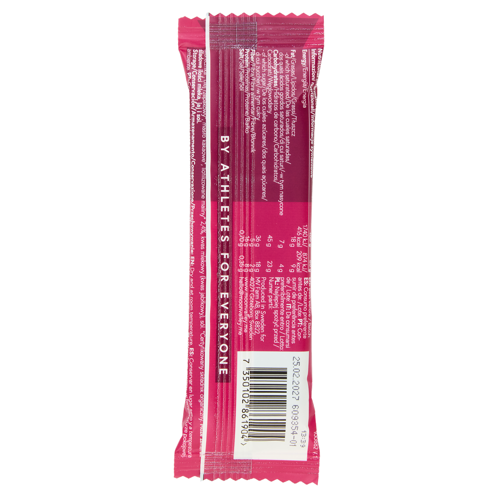 Moonvalley Barretta Protein Cacao E Lampone, Biologica, Senza Glutine - Foto 3
