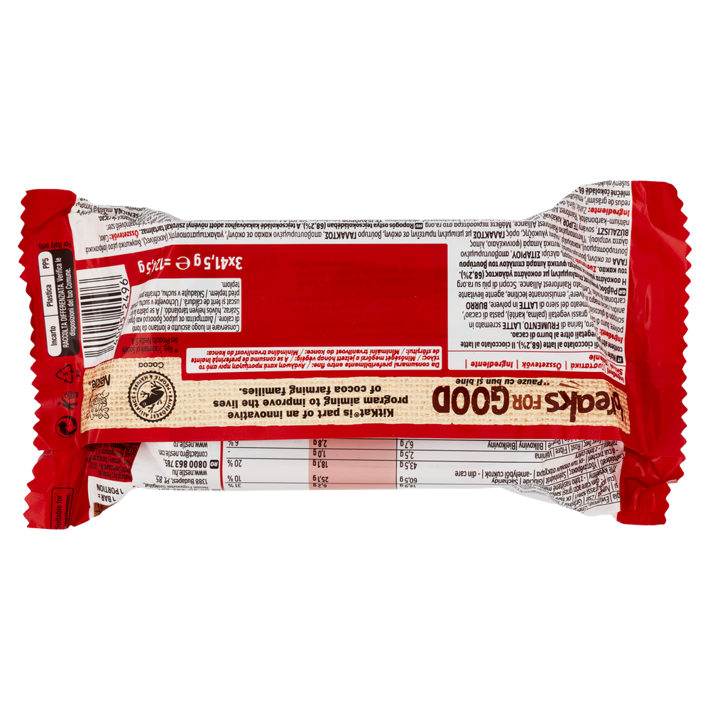 Wafer Kitkat Original Ricoperto Di Cioccolato Al Latte 3x41,5g Kitkat - Foto 3