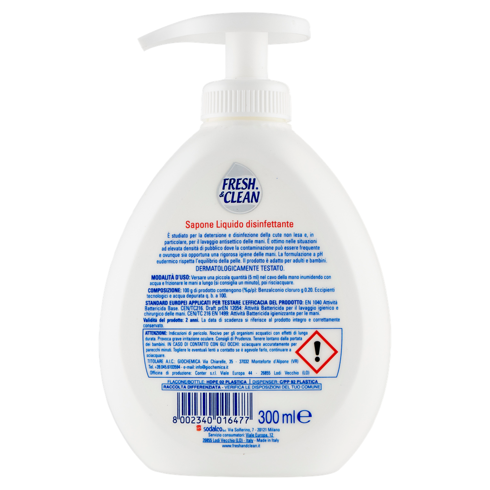 Sapone Liquido Disinfettante Fresh & Clean - Foto 3