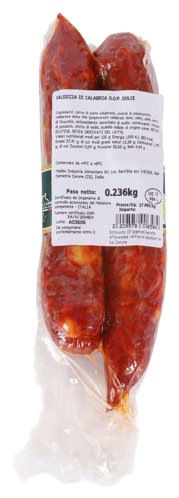 Salsiccia Di Calabria Dop Dolce - Foto 2