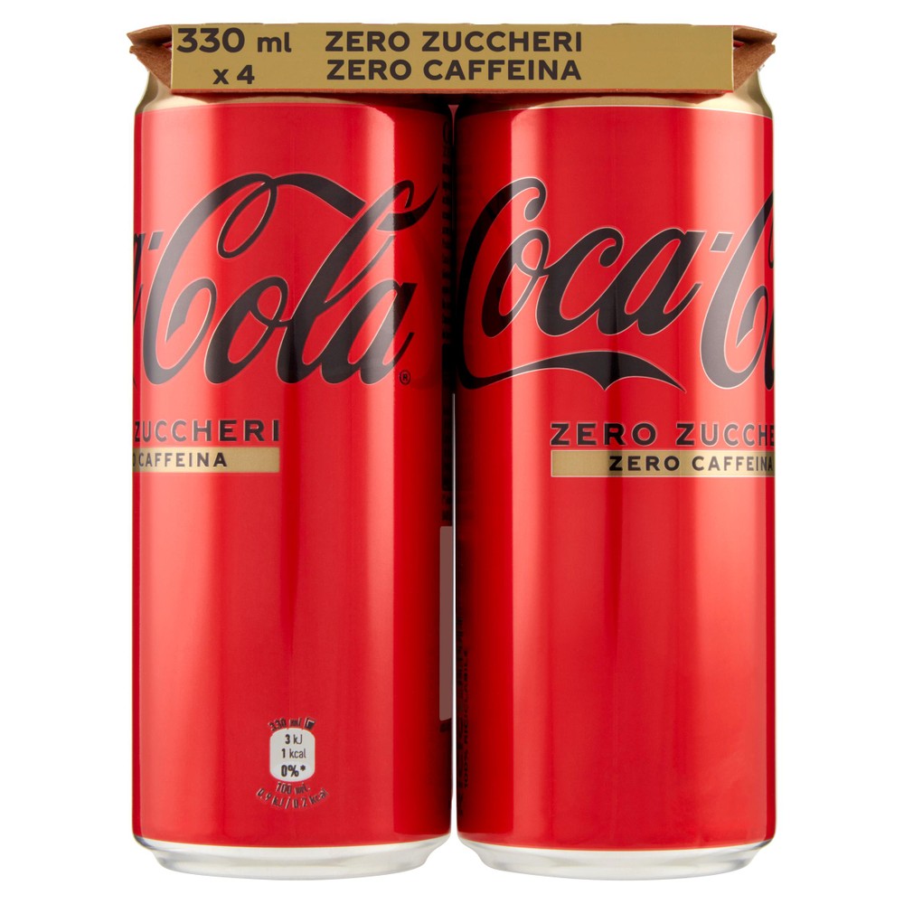 Coca Zero Senza Caffeina 33x4