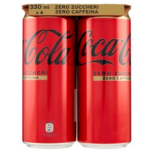Coca Zero Senza Caffeina 33x4