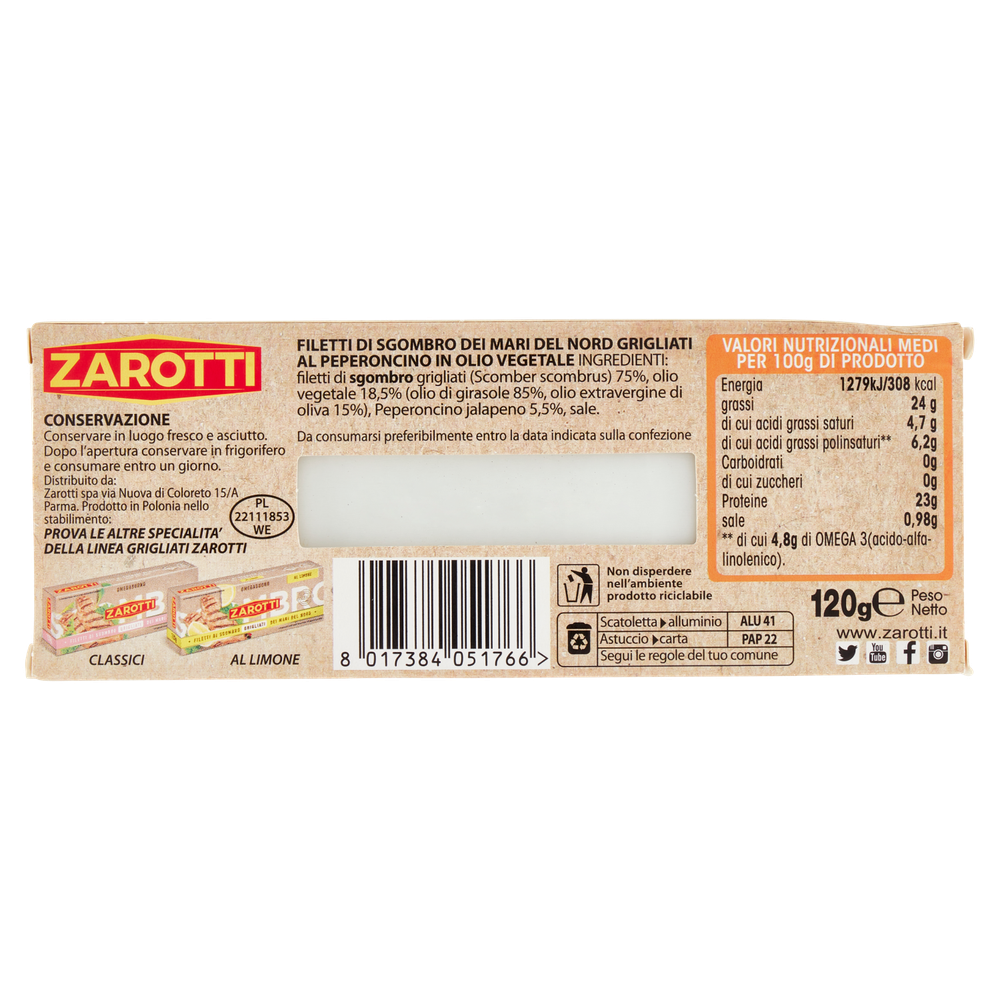 Filetti Di Sgombro Grigliati Con Peperoncino Zarotti