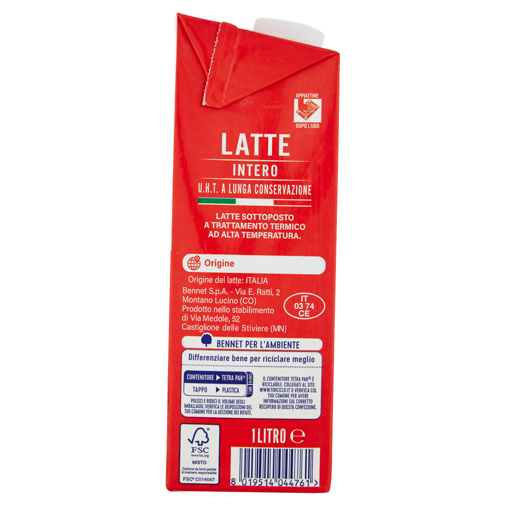 Latte Intero Uht Bennet
