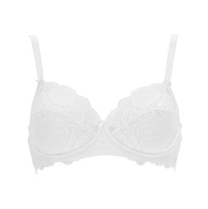 Reggiseno Senza Ferretto In Morbido Pizzo Coppa C 7 Bianco Lepel - Foto 1