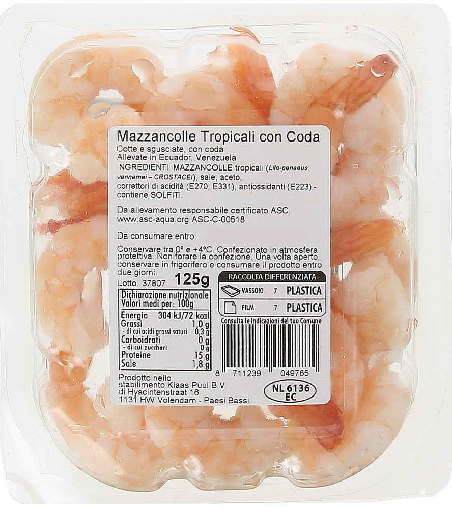 Mazzancolle Tropicali