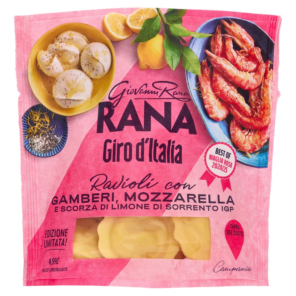 Ravioli Limited Edition Giro D'italia Gamberi Mozzarella Limone Rana - Foto 1