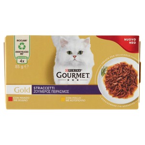 Alimento Per Gatti Gourmet Gold Straccetti Carne Conf.Da 4 - Foto 1