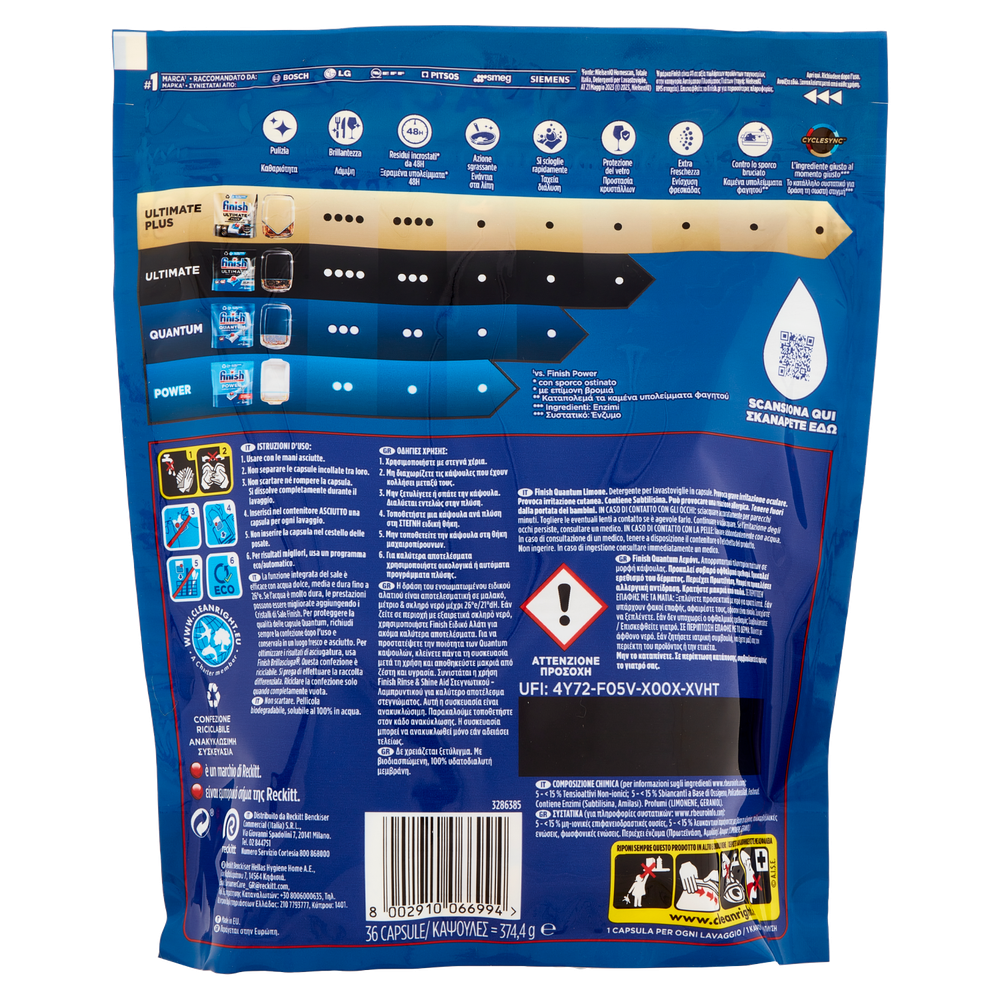 Tabs Per Lavastoviglie Limone Finish Quantum - Foto 3