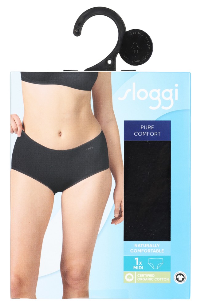 Slip Midi Donna Linea Pure Comfort M Nero Sloggi - Foto 2