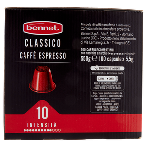 Caffè Espresso Capsule Compatibili Con Nespresso 100pz Bennet - Foto 2
