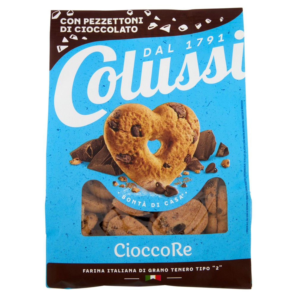Frollini Cioccore Con Pezzettoni Cioccolato E Latte Italiano Colussi - Foto 1