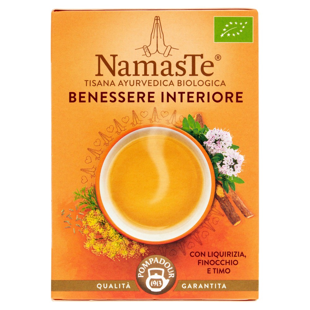 Tisana Ayurvedica Namaste Benessere Interiore Bio 15x1,8g Pompadour - Foto 1