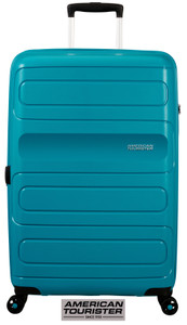 Trolley Rigido Azzurro 77 Cm 50xh77x31/35 Cm, Peso 4,5 Kg - Foto 1