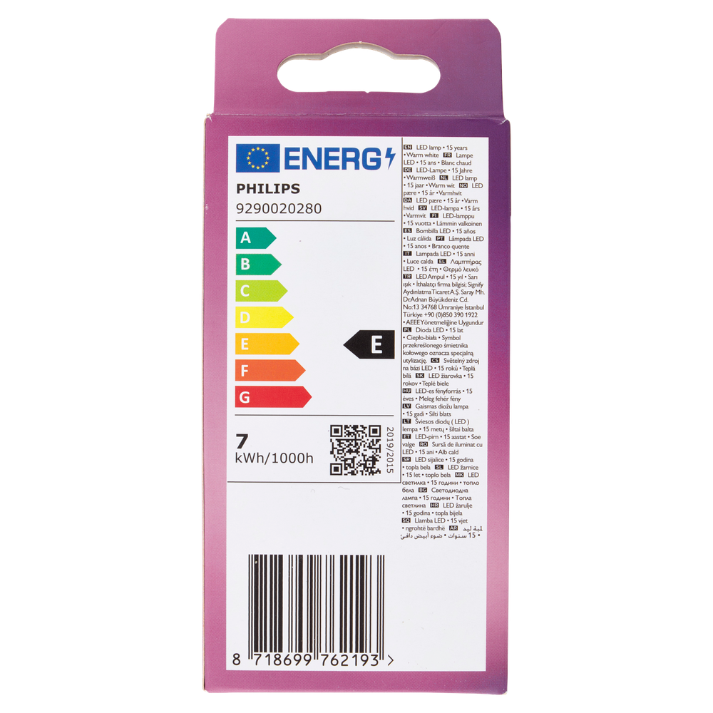 Lampadina Led Filamento Candela 60w Attacco E14 Luce Calda Philips