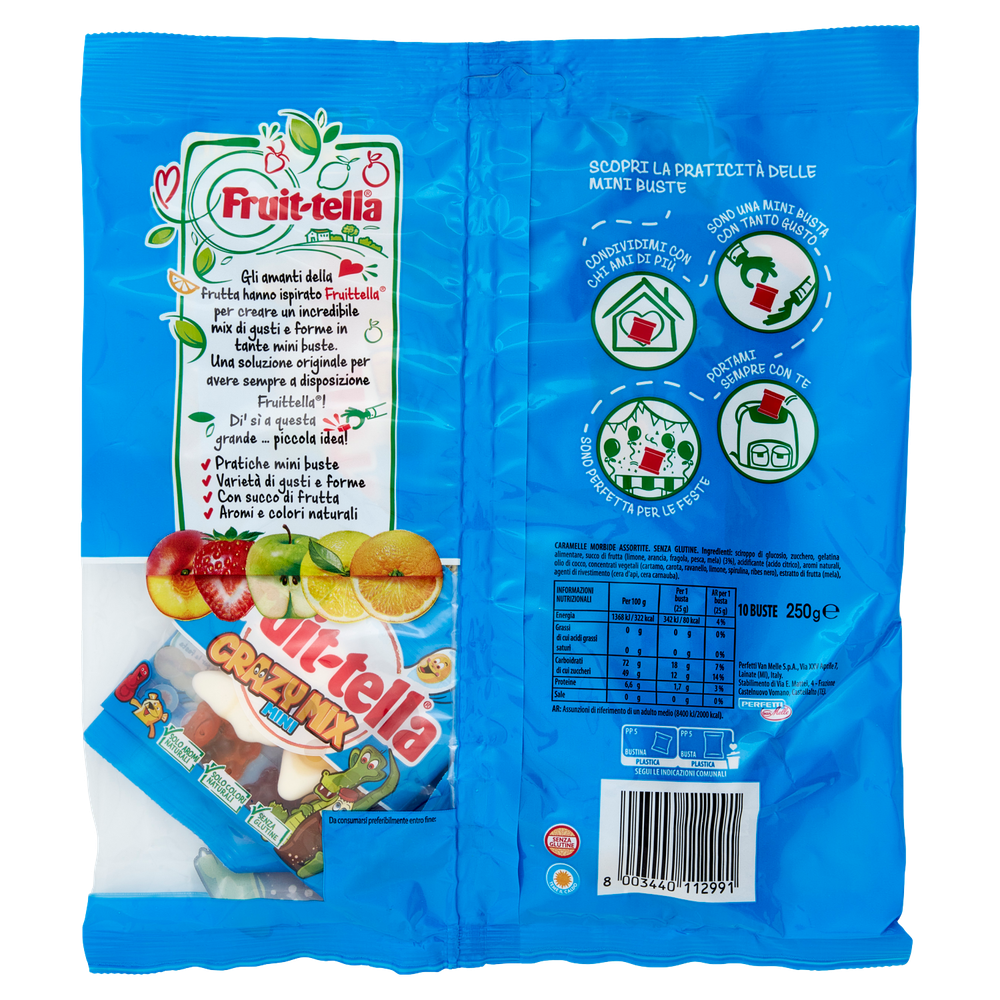Caramelle Crazy Mix Mini Ai Frutti 10 Bustine Fruittella - Foto 3