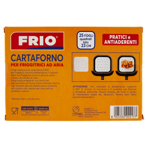 Frio Cartaforno Per Friggitrici Ad Aria 25 Fogli Quadrati 23 Cm - Foto 3