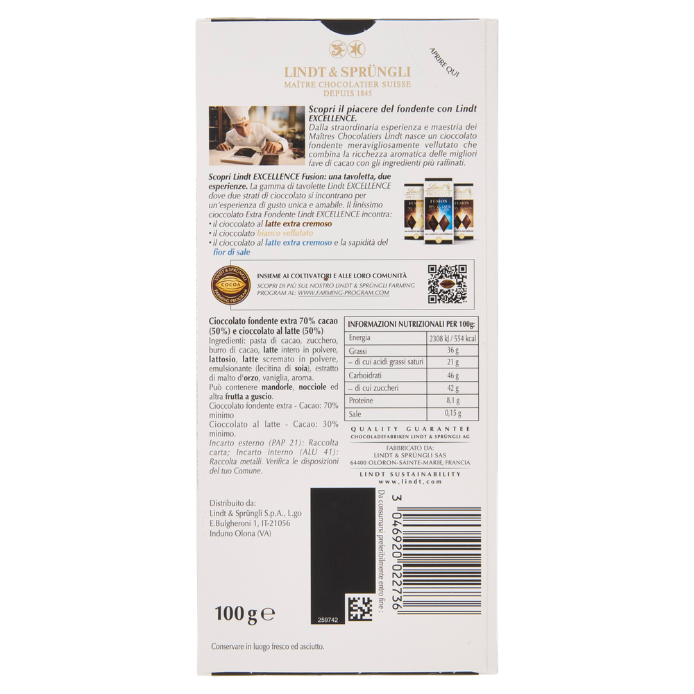 Tavoletta Di Cioccolato Excellence Fondente 70%+latte - Foto 3